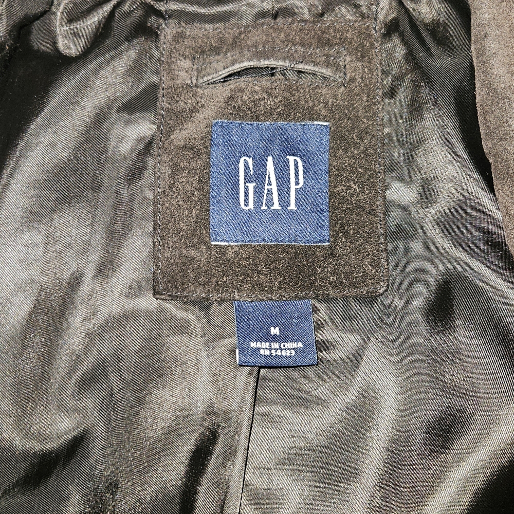 GAP Brown Leather Pea Coat